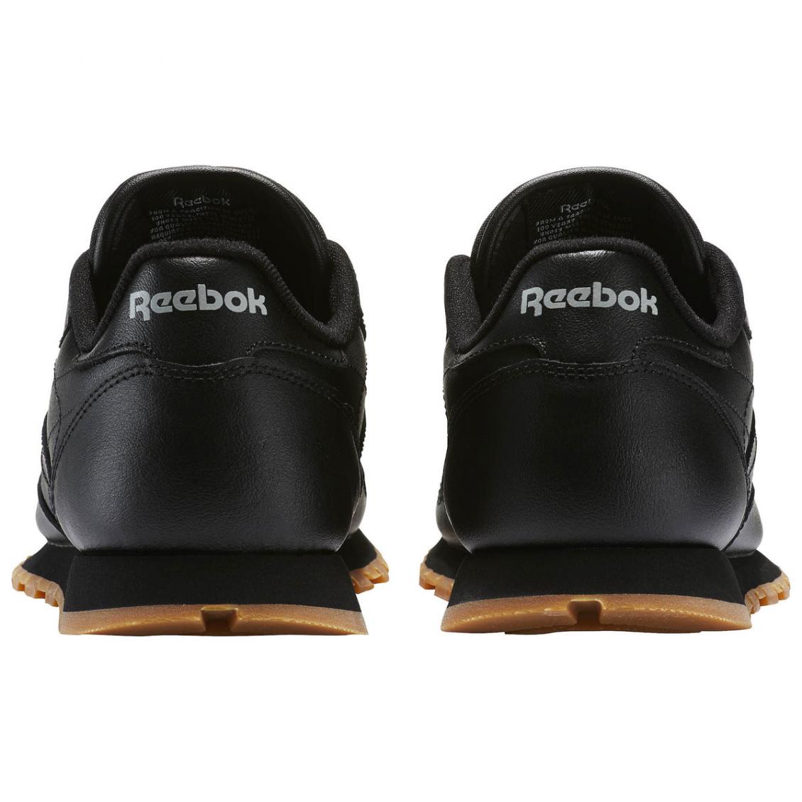 Black – Reebok Classic Leather – Grade School Kids Black / Gum